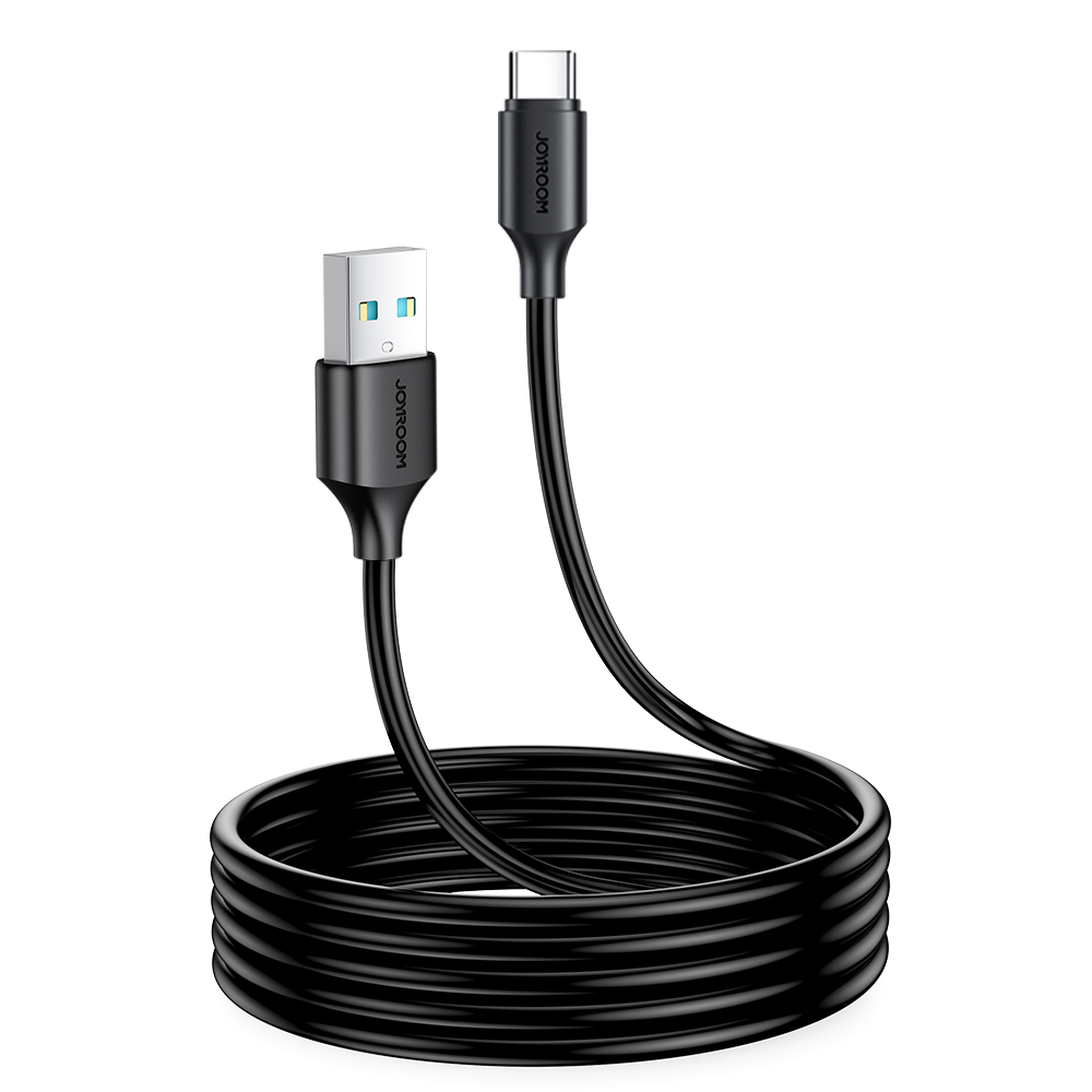 Joyroom Long-Lasting Series A9 USB-A / USB-C 3A kabelis 2m - melns