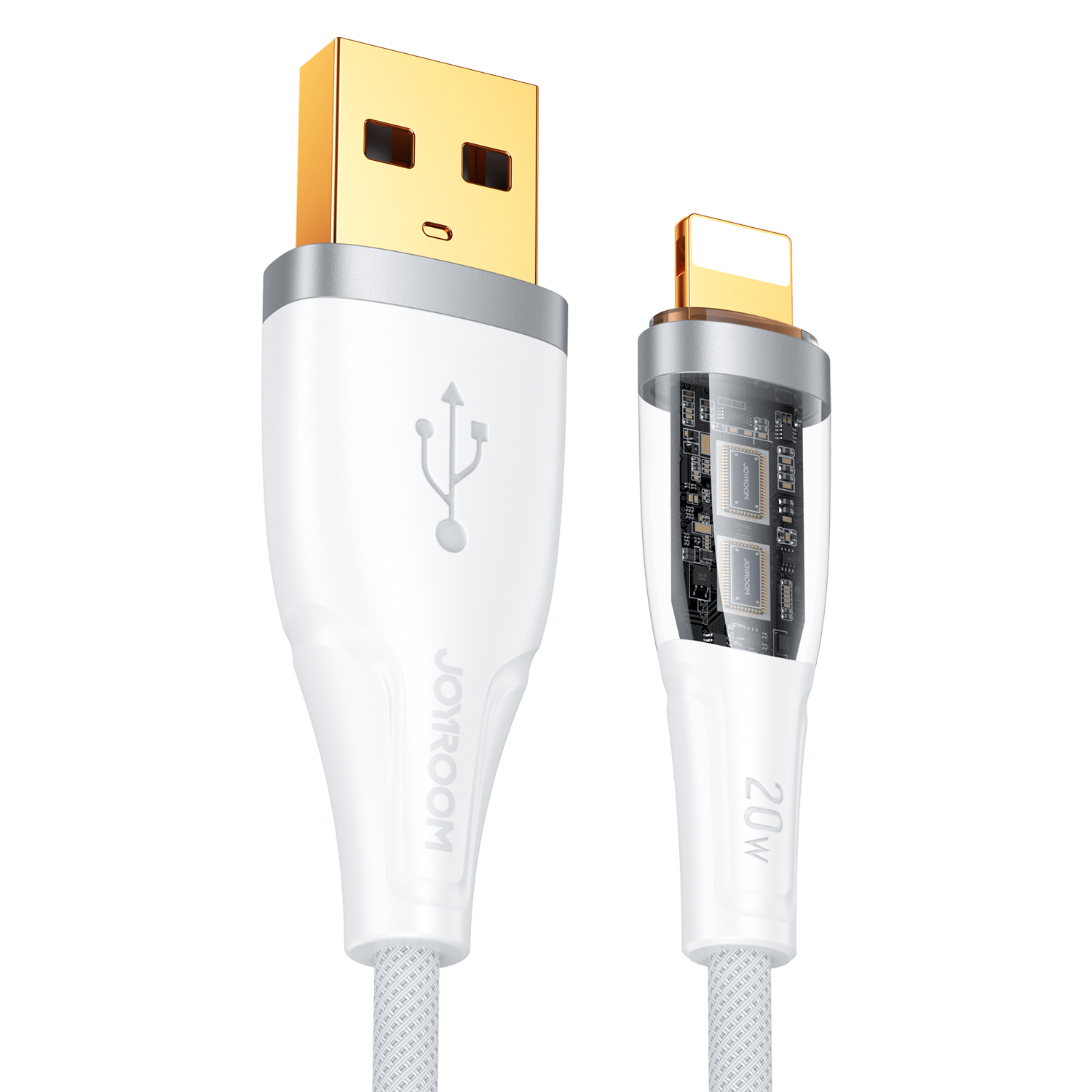 Kabeļa savienojums ar USB-A / Lightning / 2,4A / 1,2 m Joyroom S-UL012A3 (balts)