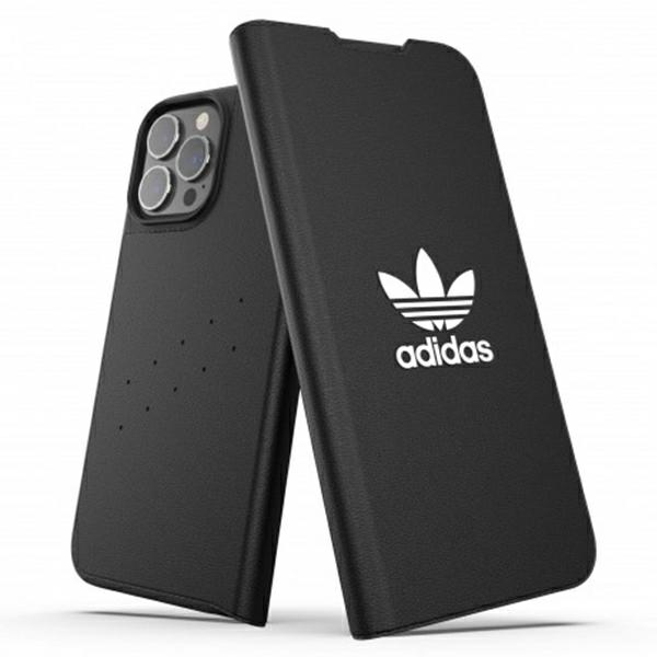 Adidas OR Grāmatas Apvalks BASIC iPhone 13 Pro Max 6,7" melns balts 47127