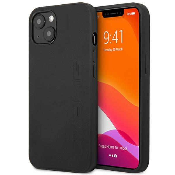 AMG AMHCP14MDOLBK iPhone 14 Plus 6.7 "melns cietais apvalks Ādas Karsti iespiests