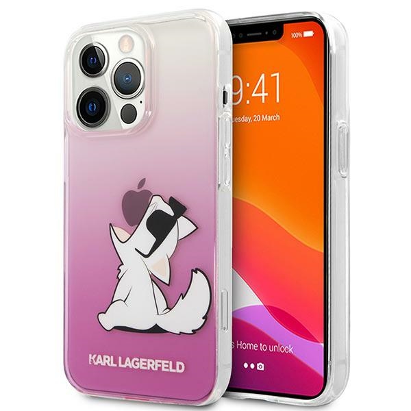 Karl Lagerfeld KLHCP14XCFNRCPI cietais maciņš iPhone 14 Pro Max 6,7" Choupette Fun – rozā