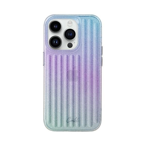 Uniq Coehl Linear viedtālruņa apvalks iPhone 14 Pro - zils un rozā