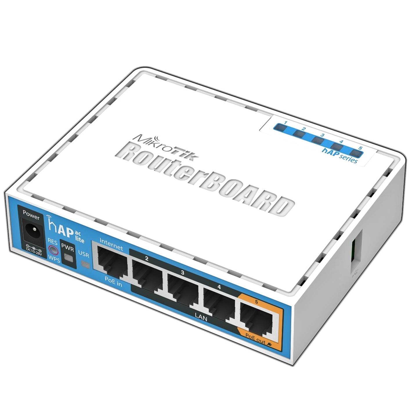 MIKROTIK IEEE 802.11b IEEE 802.11g IEEE 802.11n IEEE 802.11ac 5x10Base-T / 100Base-TX 1xUSB 2.0 RB952UI-5AC2ND (Access Point)