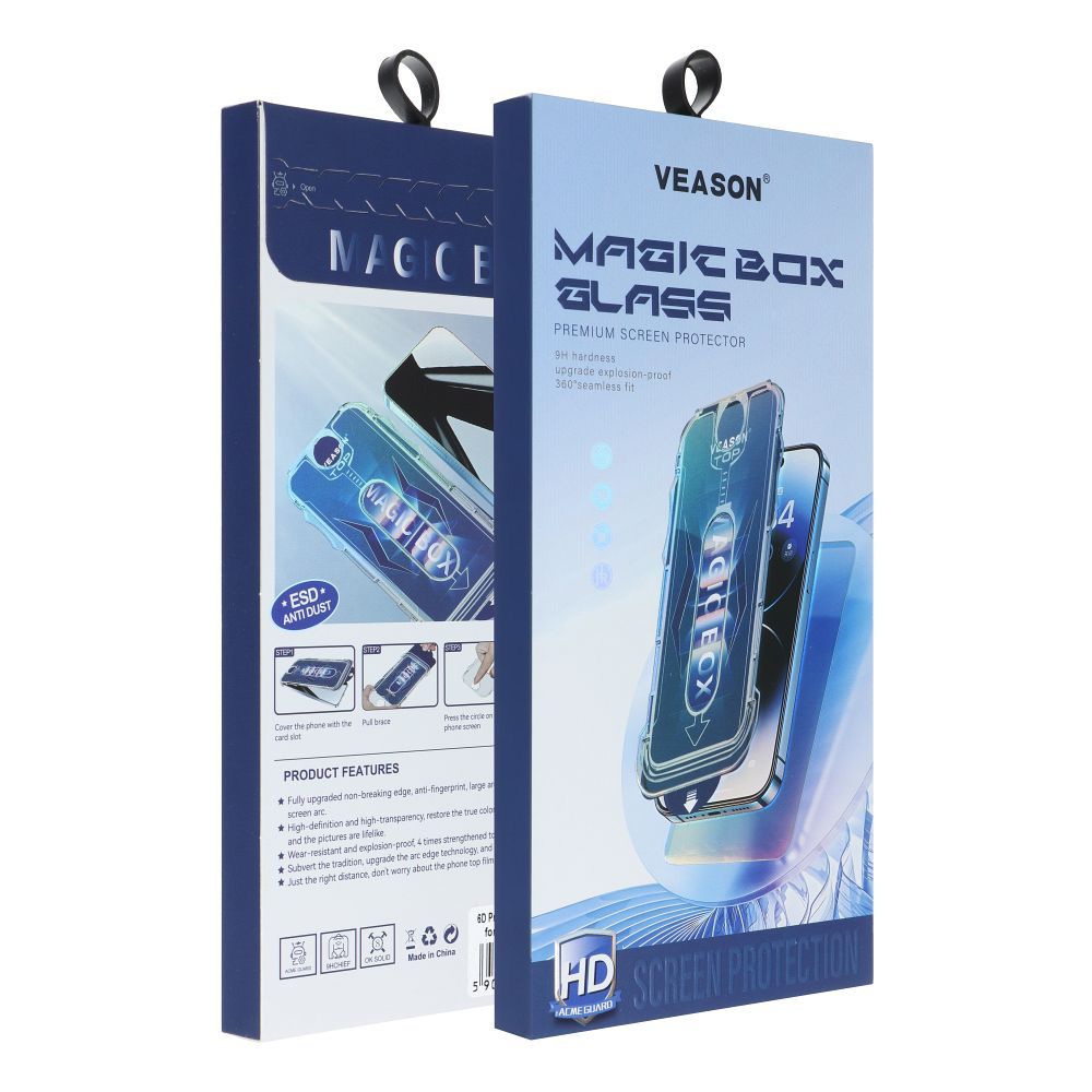 6D Pro Veason Easy-Install Glass + Applicator - for Iphone 17 Air black