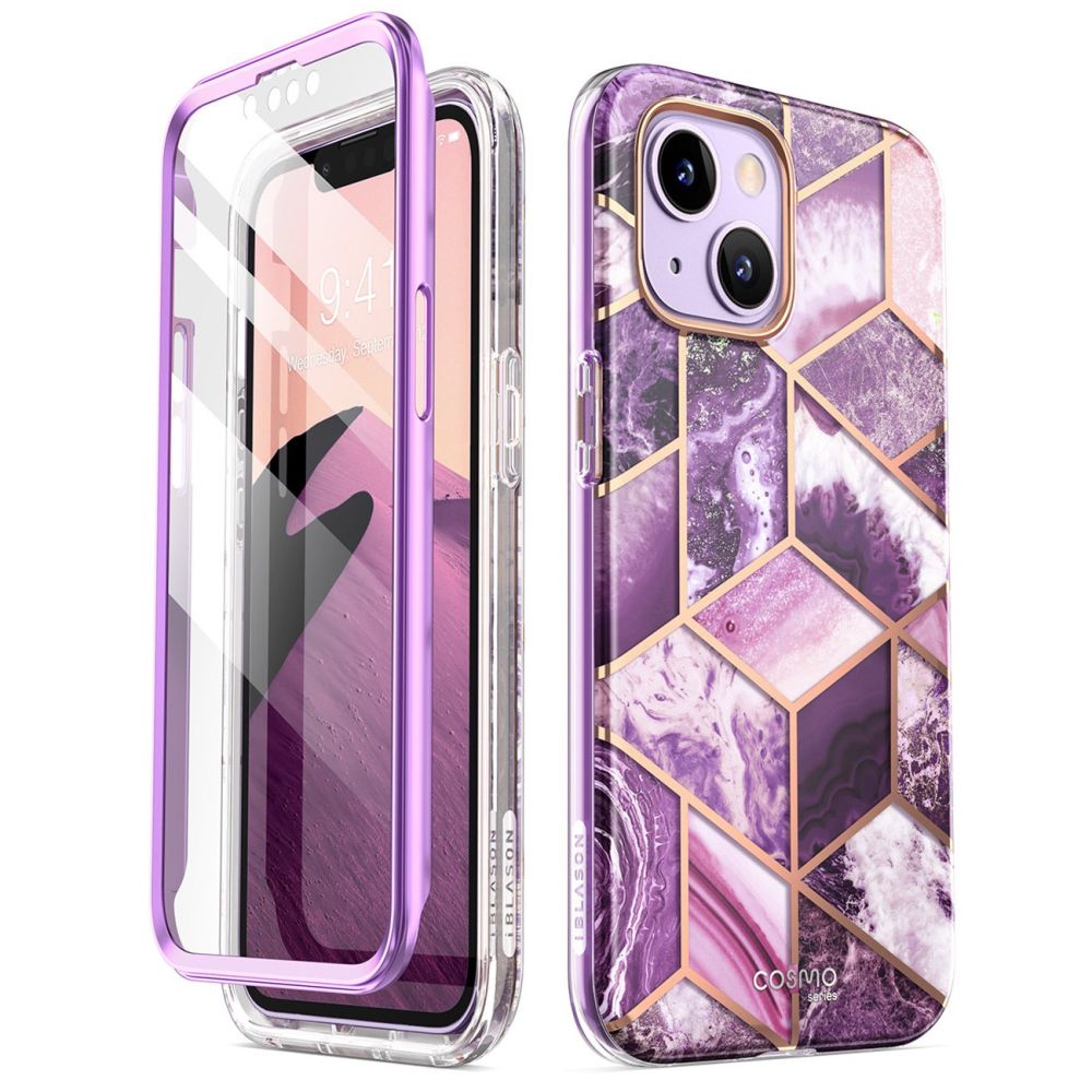 Supcase Cosmo viedtālruņa apvalks iPhone 14 Plus - rozā marmors