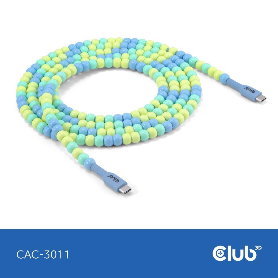 KABELIS USB-C UZ USB-C/ZILS CAC-3011 CLUB3D