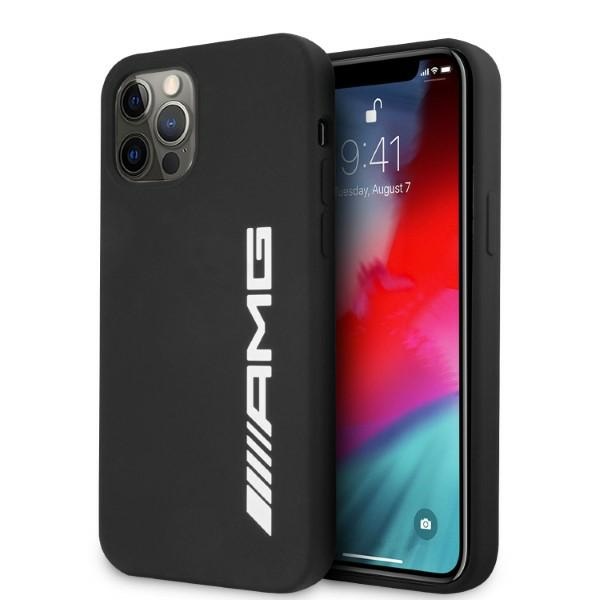 AMG silikona liels logotips apvalks iPhone 12 Pro Max - melns