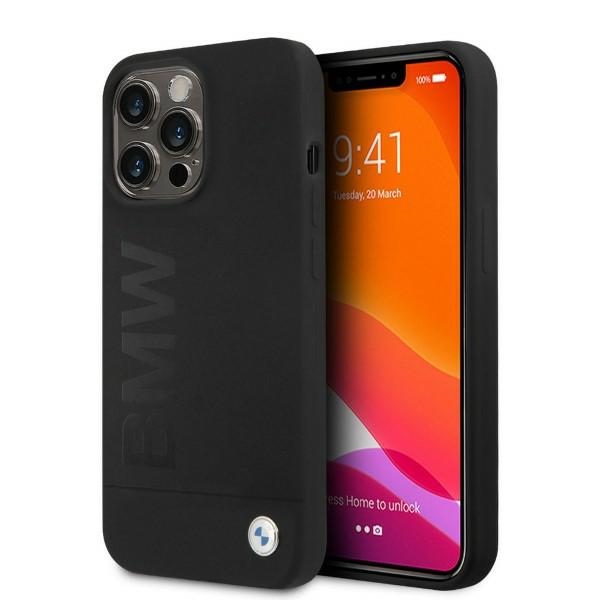 BMW silikona paraksta logotips MagSafe apvalks iPhone 13 Pro / iPhone 13 - melns