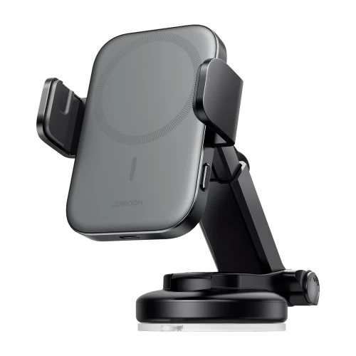 Automašīnas turētājs Joyroom Electric Holder melns (15W / Magsafe saderīgs) (magnētiskais / lipīgais paliktnis)