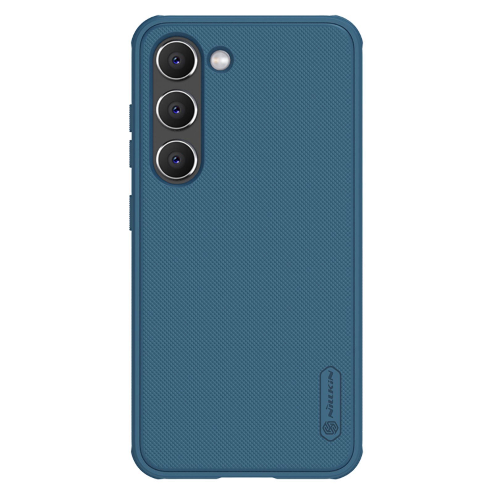 Nillkin Super Frosted Shield Pro viedtālruņa apvalks Samsung Galaxy S23+ ar statīvu zilā krāsā