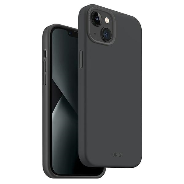 Uniq Lino Hue Magclick uzlādes viedtālruņa apvalks iPhone 14 Plus - pelēka