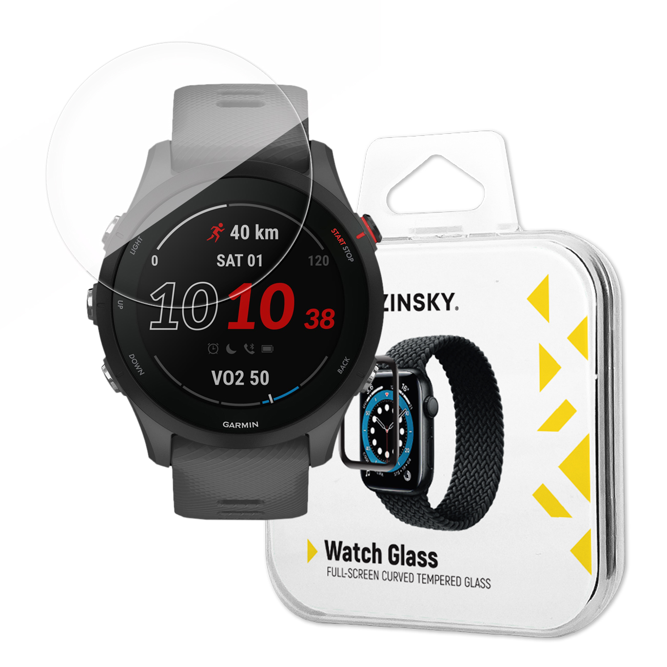 Wozinsky Watch Glass hibrīda stikls Garmin Forerunner 255