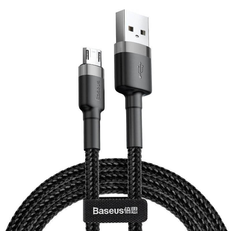 Baseus Cafule Micro USB кабель 2.4A 1 м (серый+чёрный)