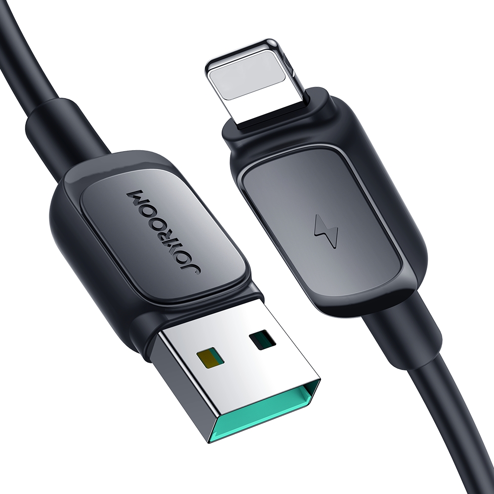 Joyroom Multi-Color Series A14 Lightning / USB-A 2.4A 2 m kabelis - melns