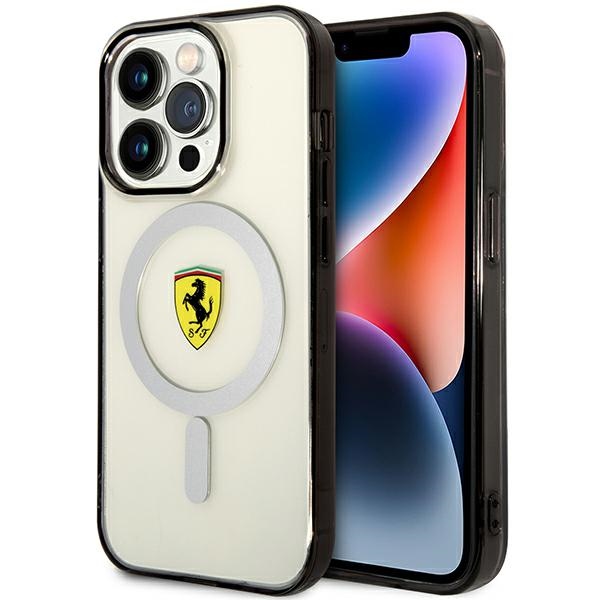 Ferrari FEHMP14XURKT iPhone 14 Pro Max 6.7" caurspīdīgs cietais viedtālruņa apvalks kontūras magnētiskais (MagSafe)
