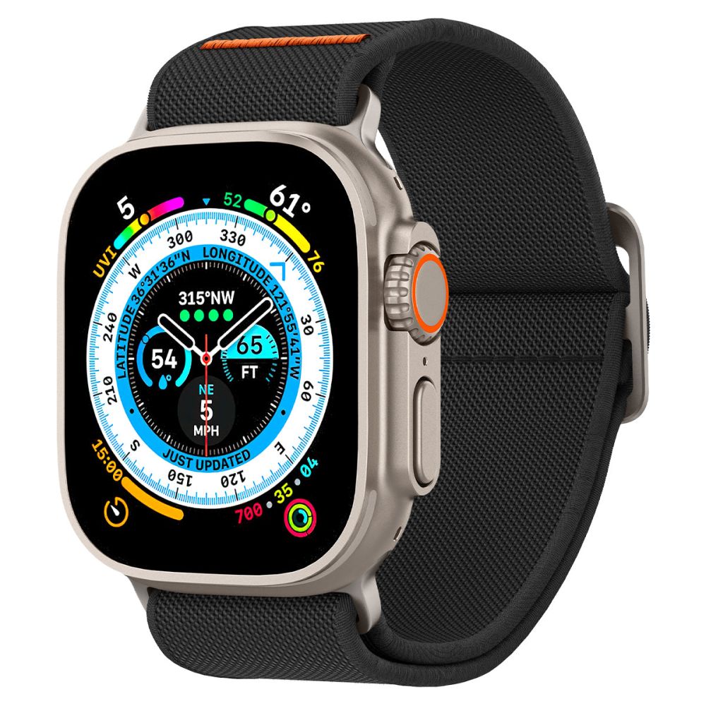 Spigen Fit Lite Ultra siksniņa Apple Watch 4/5/6/7/8/9/SE/Ultra (42/44/45/49 mm) - melns