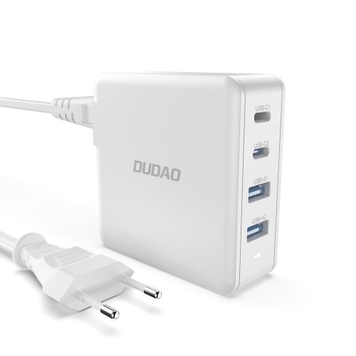 Lādētājs Dudao A100EU Balts 100W (2xPD / 2xQC3.0)