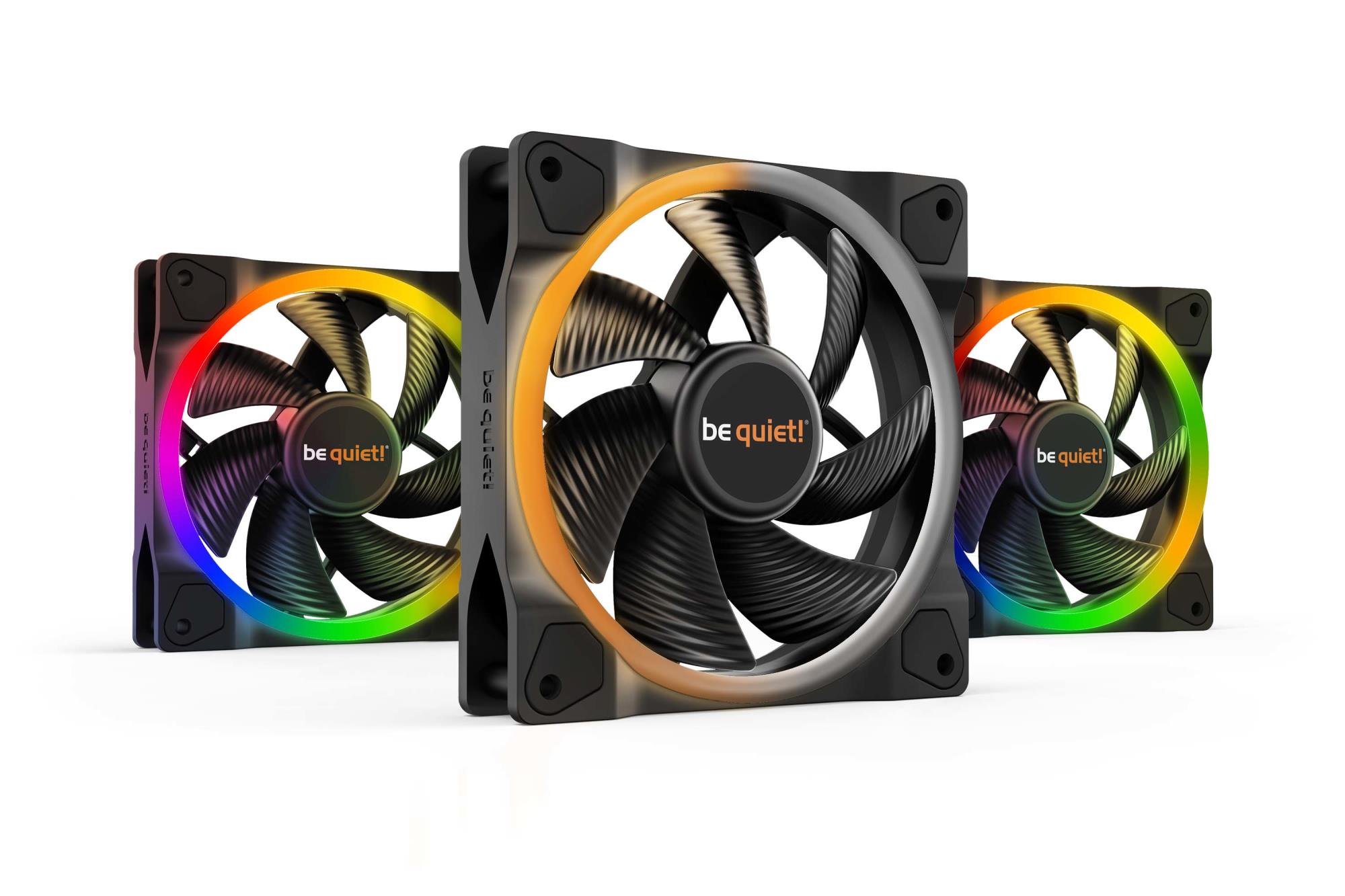 be quiet! Light Wings 120mm ARGB PWM Fan melns 3 Pack