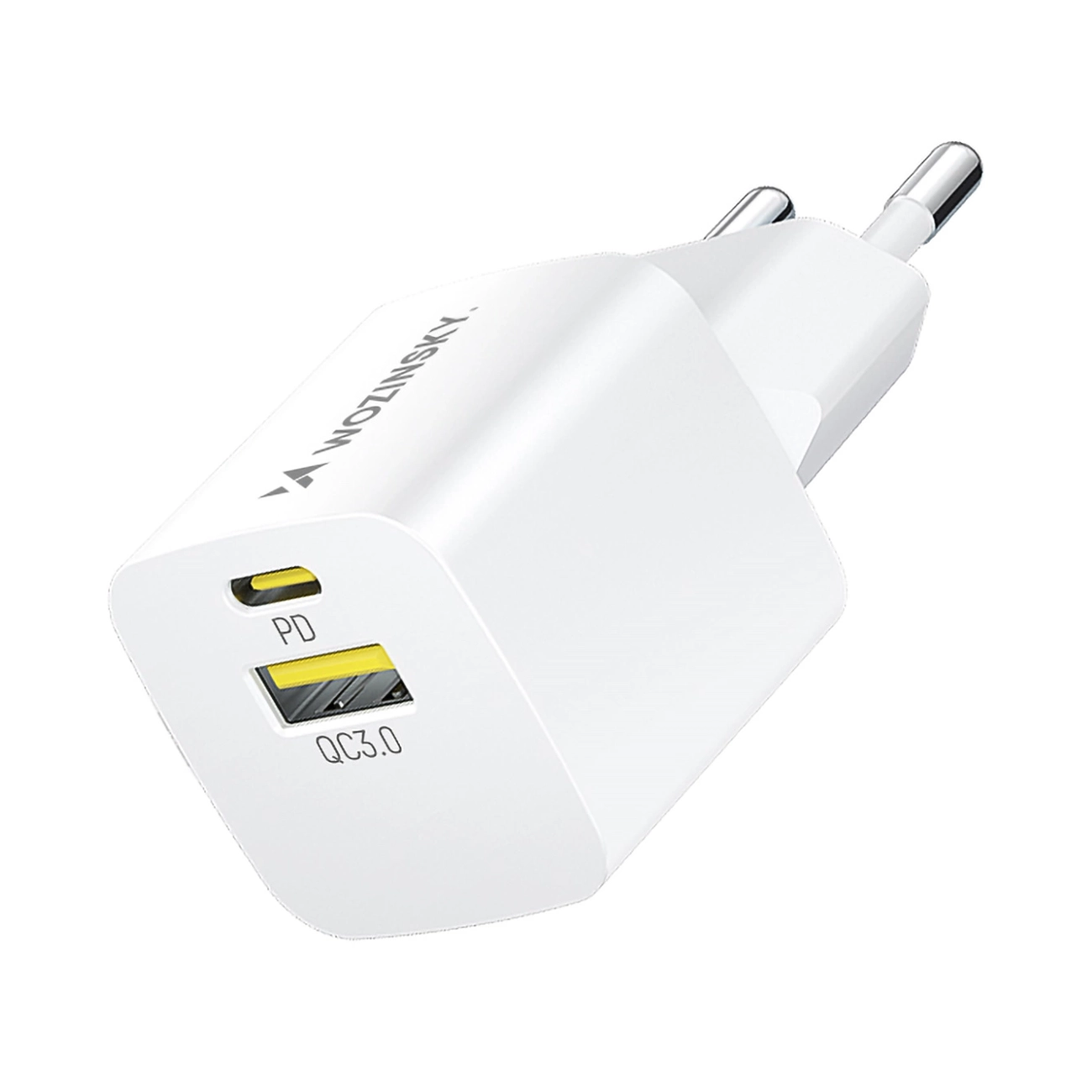 Wozinsky WWCEAC GaN USB-A USB-C 33W сетевое зарядное устройство - белое