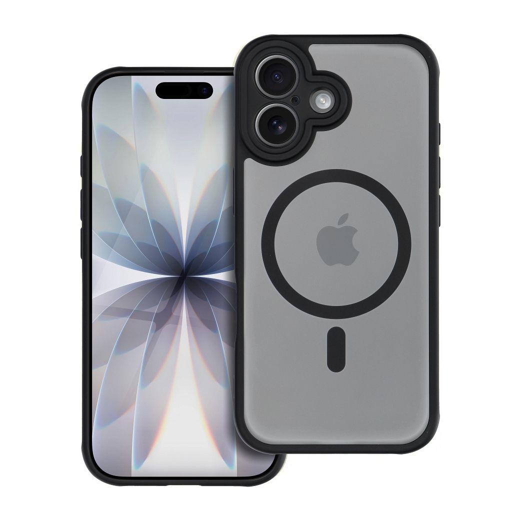 FULL MATTE MAG COVER viedtālruņa apvalks saderīgs ar MagSafe iPhone 17 melna