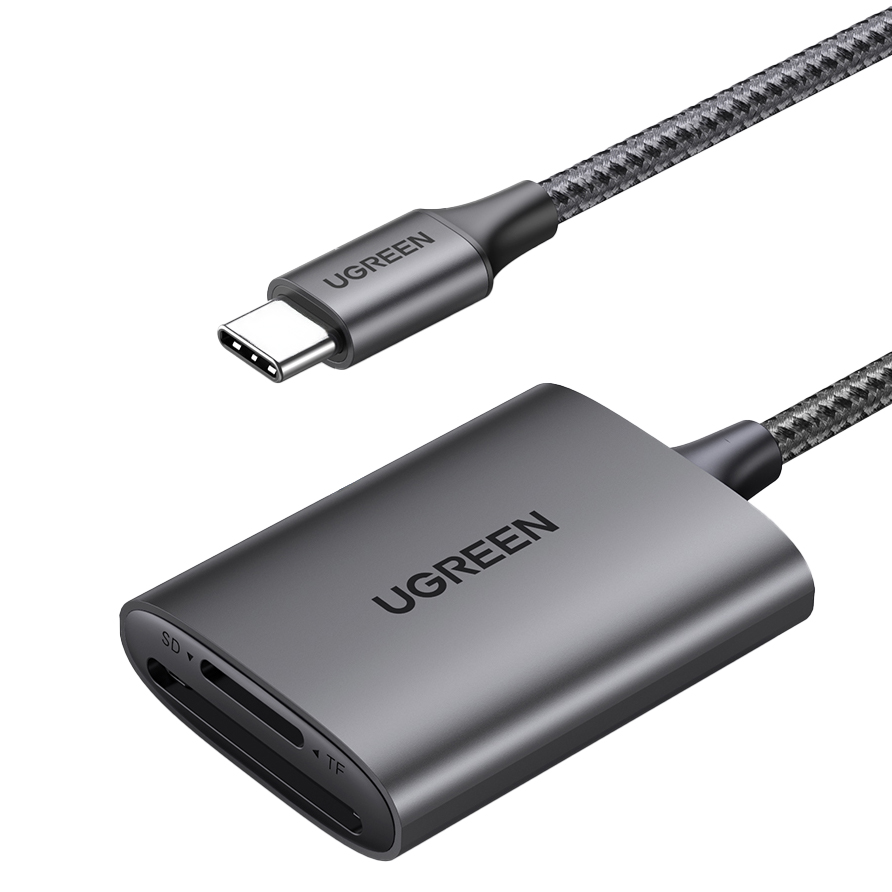 Ugreen CM401 USB-C 5Gb/s SD/TF karšu lasītājs - pelēks