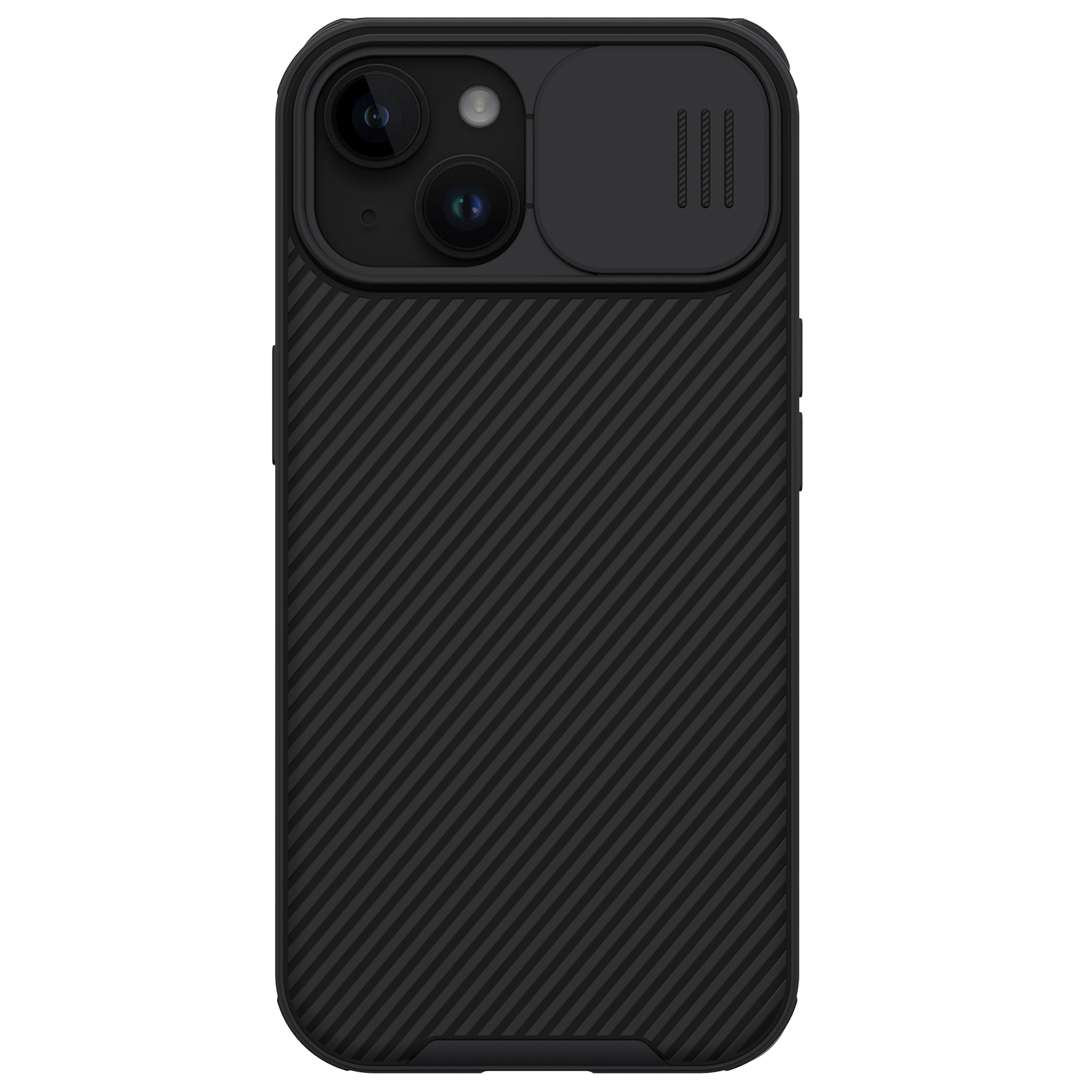 Nillkin CamShield Pro magnētiskais viedtālruņa apvalks iPhone 15 Plus ar kameras aizsardzību - melns