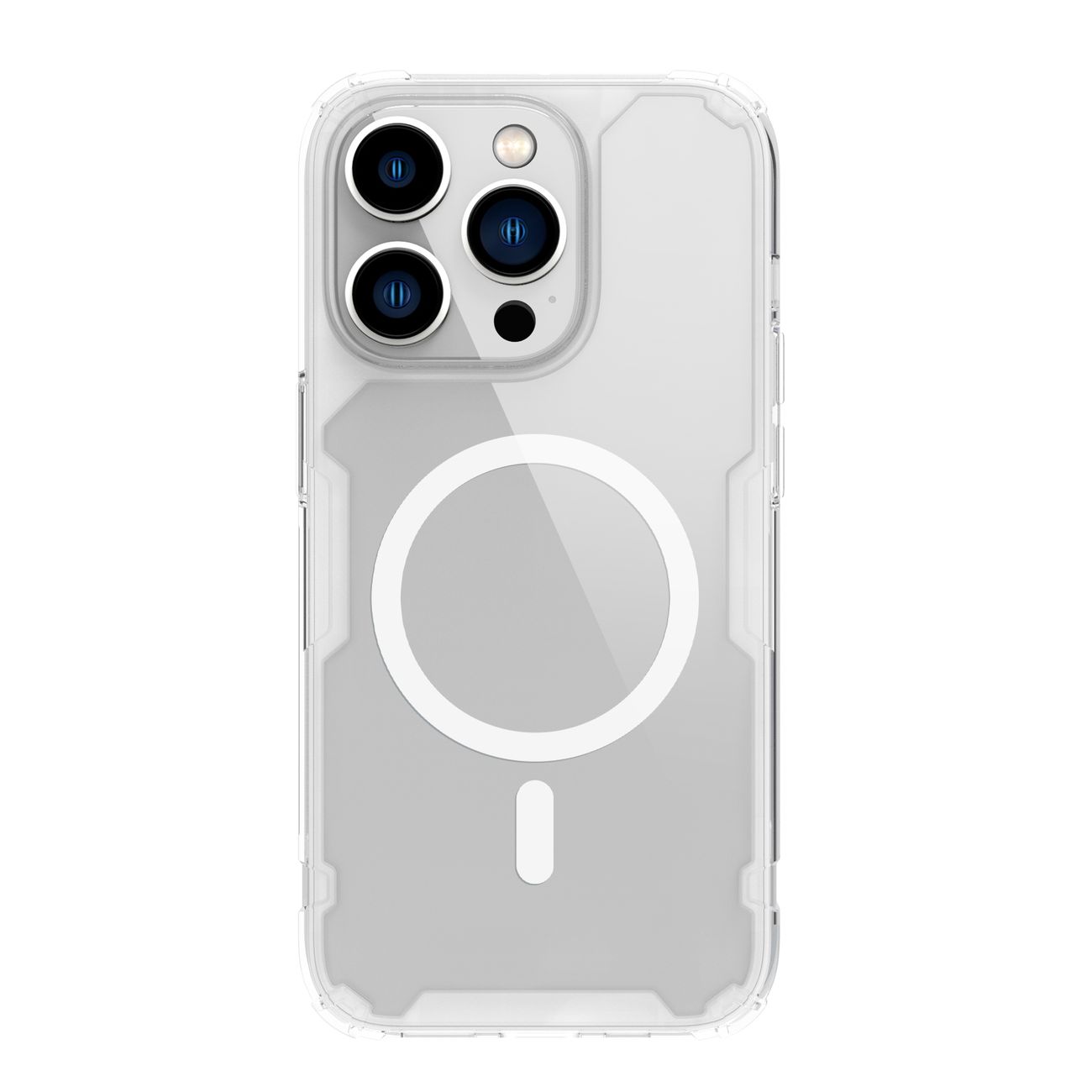 Nillkin Nature Pro magnētiskais bruņotais viedtālruņa apvalks ar MagSafe iPhone 15 Pro - balts