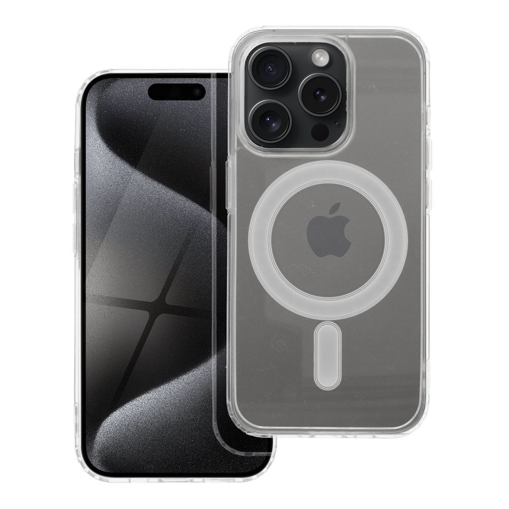 CLEAR MAG COVER viedtālruņa apvalks, saderīgs ar MagSafe, paredzēts IPHONE 15 Pro, caurspīdīgs