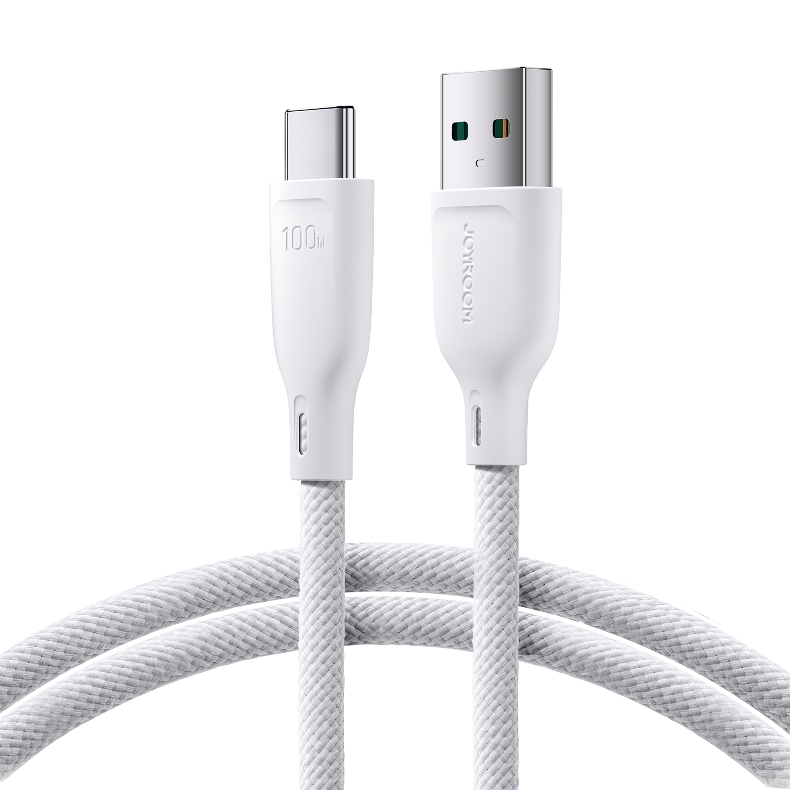 Joyroom Multi-Color Series S-A34 USB-A / USB-C 100W kabelis 1m - balts