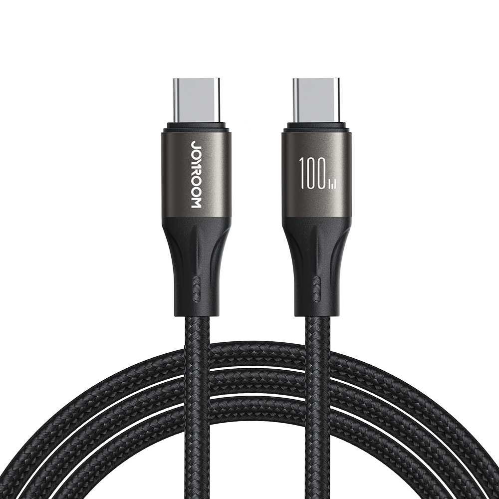 Joyroom Light-Speed sērijas S-A25 USB-C / USB-C 100W 1.2m kabelis - melns