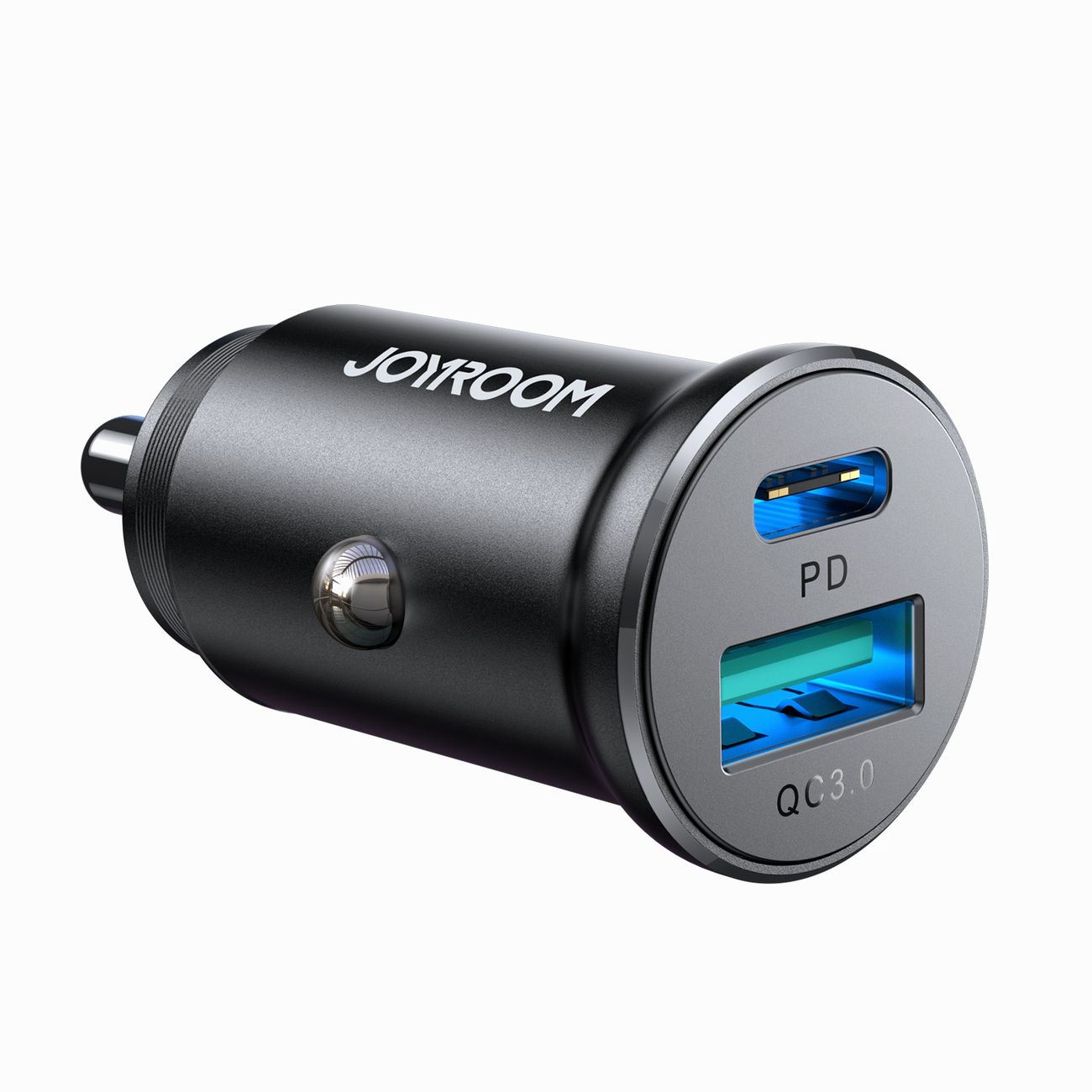 Joyroom JR-CCN05 automašīnas lādētājs USB-C / USB-A 30W, melns