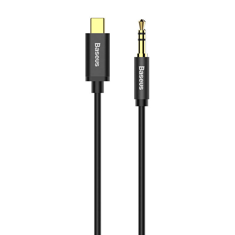 Baseus audio kabelis Yiven M01 USB-C - jack 3,5 mm 1,2 m melns