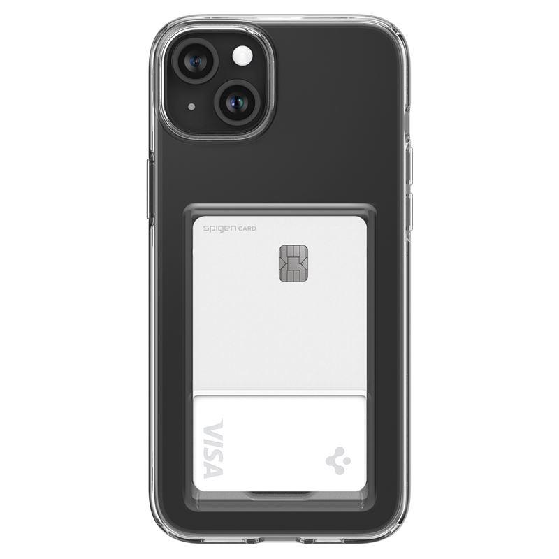Spigen Crystal Slot viedtālruņa apvalks iPhone 15 Plus - caurspīdīgs