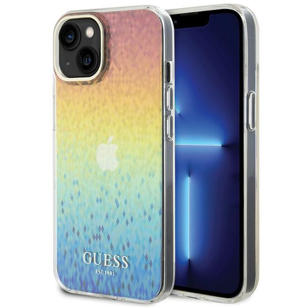 Guess IML Faceted Mirror Disco Iridescent viedtālruņa apvalks iPhone 15 - daudzkrāsains