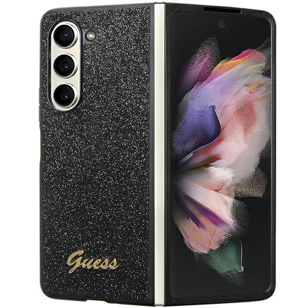 Guess Glitter Script viedtālruņa apvalks Samsung Galaxy Z Fold 5 - melns