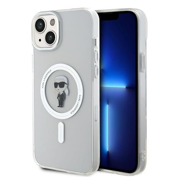 Viedtālruņa apvalks Karl Lagerfeld IML Ikonik Magnētiskais MagSafe iPhone 15 Plus - caurspīdīgs (m)