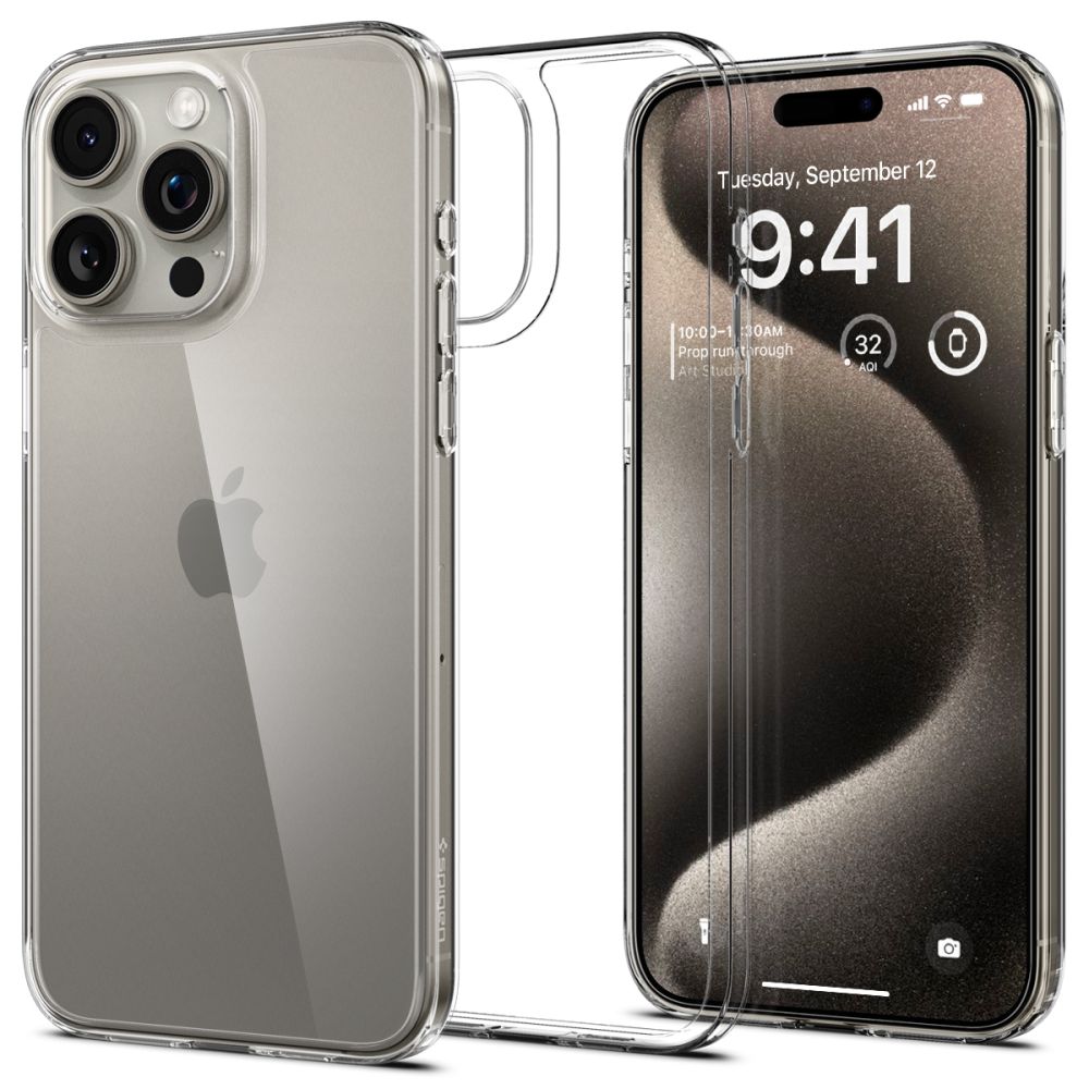 Viedtālruņa apvalks Spigen Airskin Hybrid iPhone 15 Pro Max - caurspīdīgs (m)