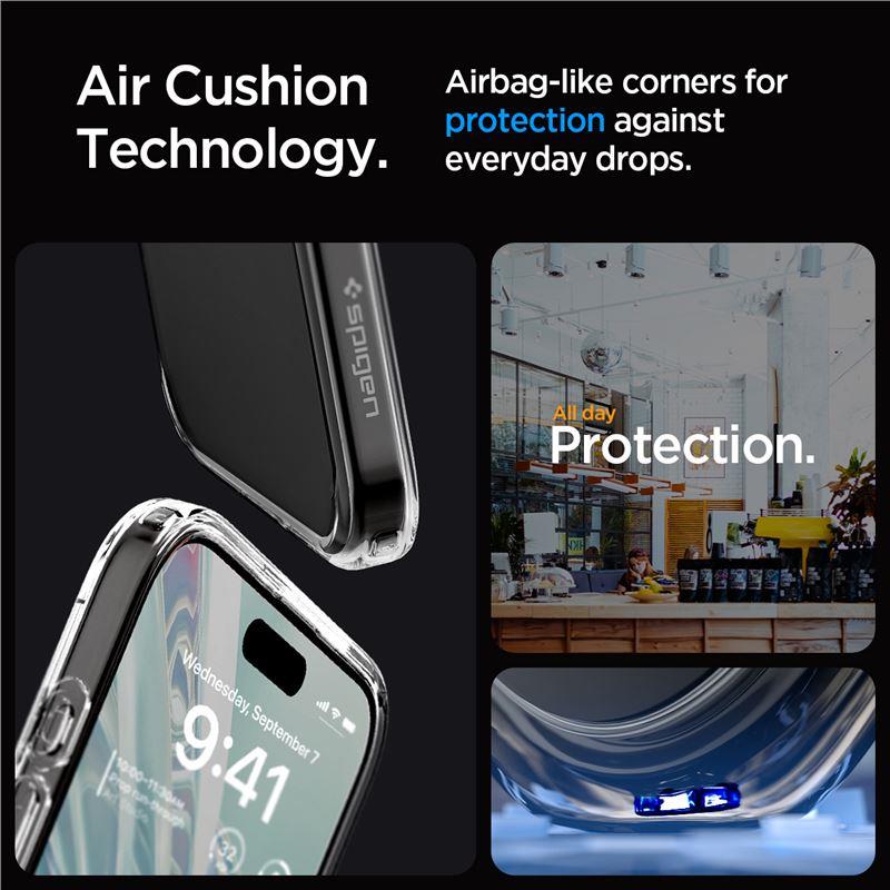 Viedtālruņa apvalks Spigen Crystal Hybrid iPhone 15 Pro Max - caurspīdīgs (m)