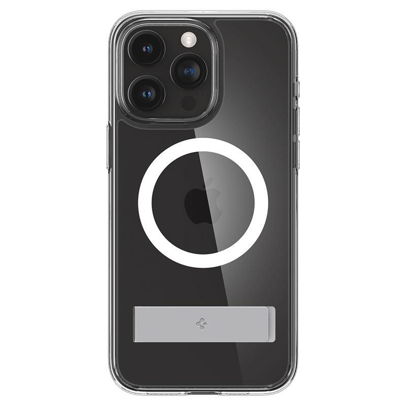 Spigen Ultra Hybrid S Magnētiskais viedtālruņa apvalks ar statīvu iPhone 15 Pro - Caurspīdīgs