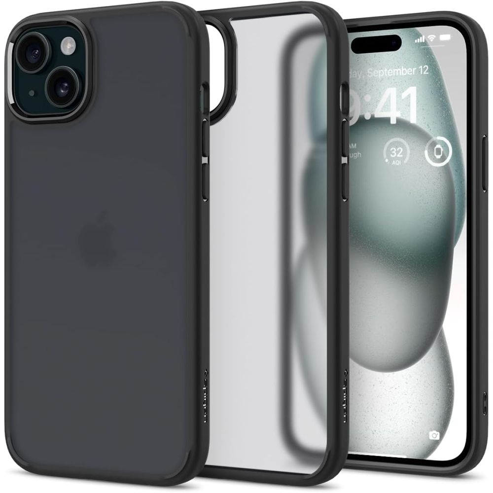 Spigen Ultra Hybrid vāciņš ierīcei iPhone 15 6.1", matēti melns