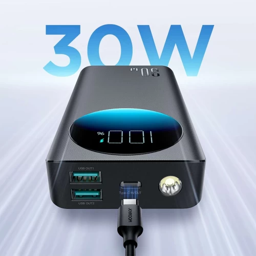 Portatīvais lādētājs Joyroom JR-PBF02 melns 20000mAh (30W) + Type-C kabelis
