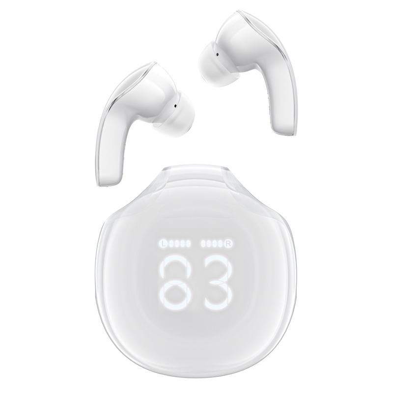 Acefast T9 Bluetooth 5.3 ieliekamās bezvadu austiņas - baltas
