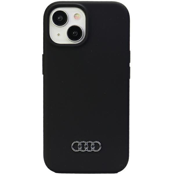 Audi silikona viedtālruņa apvalks iPhone 15 Plus - melns
