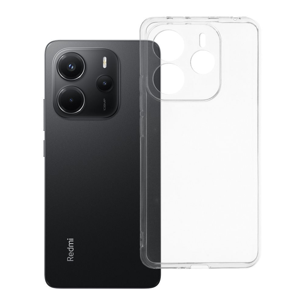 Viedtālruņa apvalks 2 mm XIAOMI Redmi Note 14 5G (kameras aizsardzība) caurspīdīgs