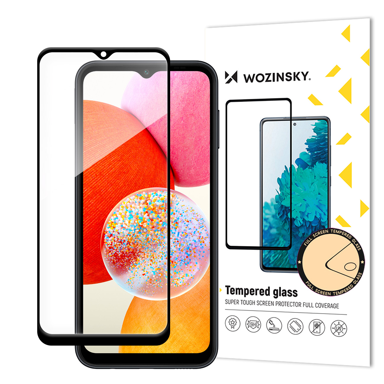 Wozinsky pilnas līmes aizsargstikls ar melnu rāmi Samsung A15 / A15 5G