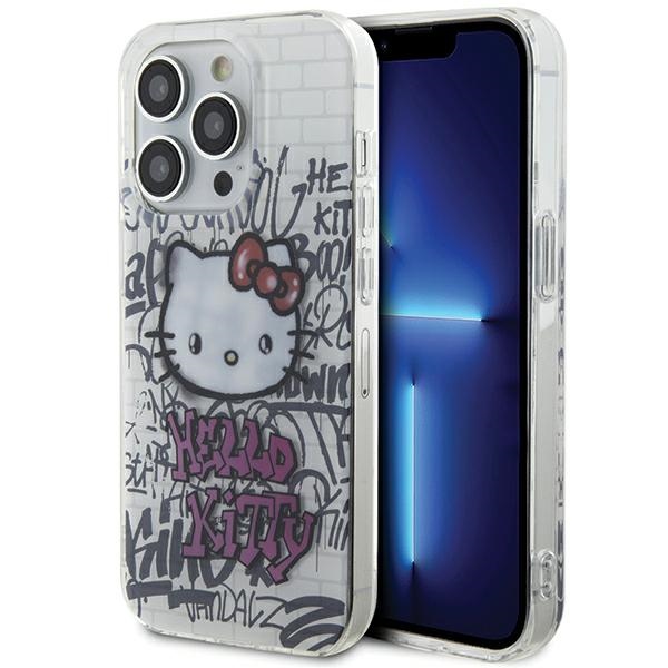 Hello Kitty IML Kitty On Bricks Graffiti Viedtālruņa apvalks (m) iPhone 15 Pro Max - balts (m)