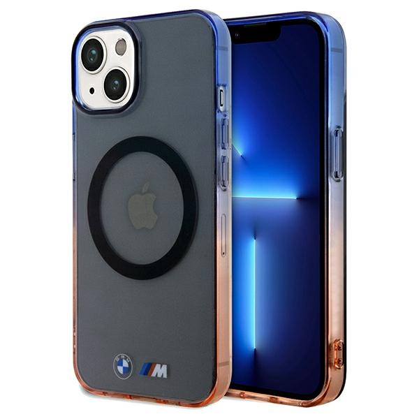 BMW Gradient Bumper Magnētiskais viedtālruņa apvalks iPhone 15 Plus / 14 Plus - pelēks