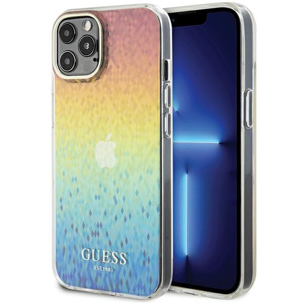 Guess IML Faceted Mirror Disco Iridescent viedtālruņa apvalks iPhone 12/12 Pro - vairākrāsains