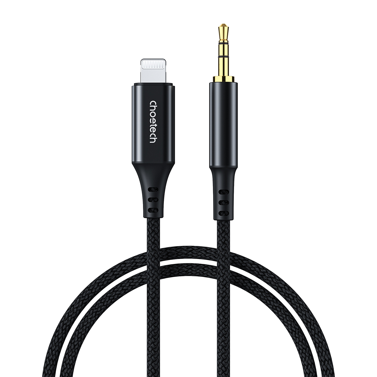 Choetech AUX007 Lightning / mini jack 3.5mm kabelis 1m melns