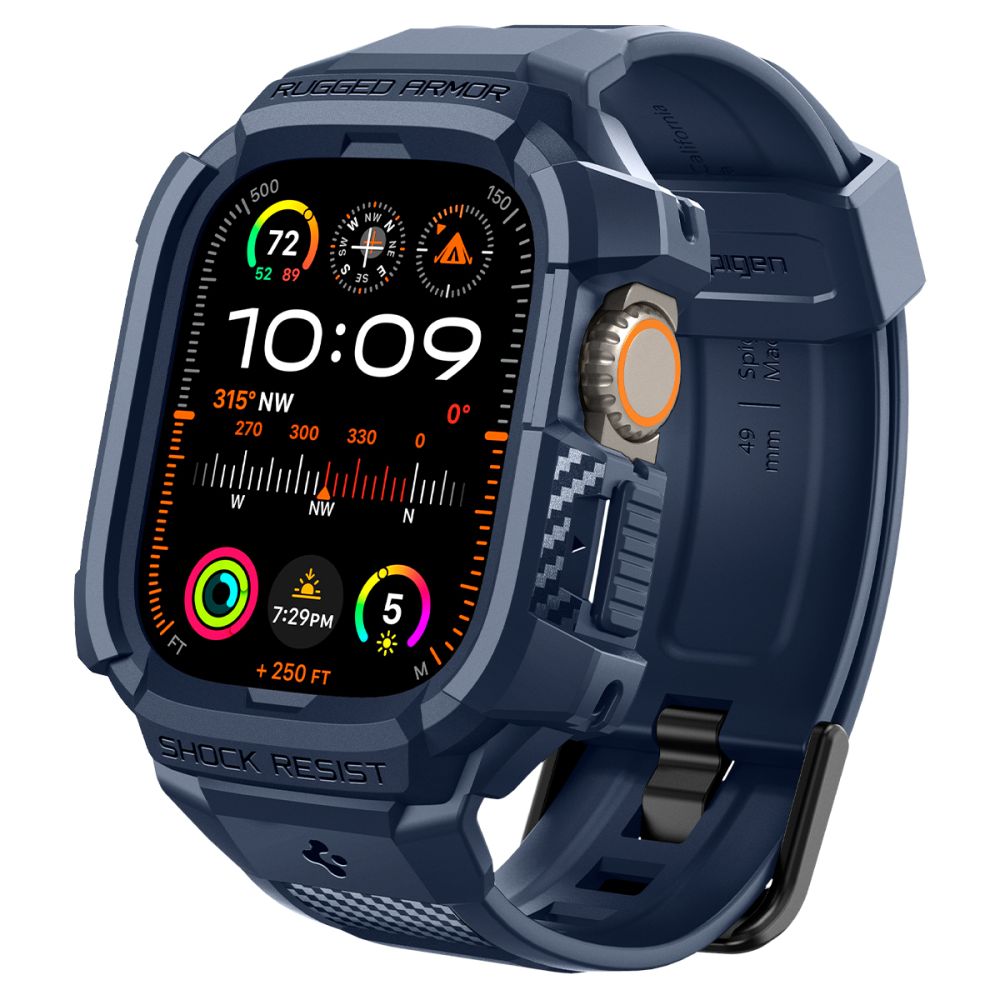 Spigen Rugged Armor Pro apvalks Apple Watch Ultra 1 / 2 (49mm) - jūras zila